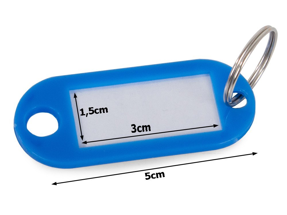 ZAWIESZKA DO KLUCZY BRELOK IDENTYFIKATOR 100 SZT